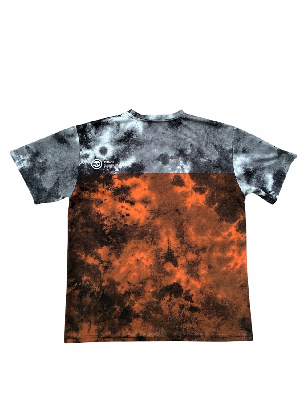 INFAMOUS Paintball Mens T Shirt Size XLARGE Gray Orange Colorblock